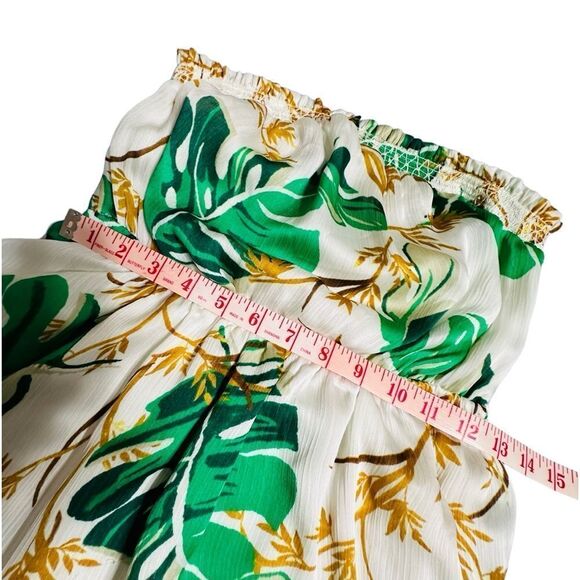 The Webster at Target Green and White Palm Print Strapless Maxi Dress size Small - Picture 13 of 16